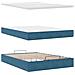 Struttura Letto Pouf con Materasso 140x190 cm in Velluto - Foto miniatura 9