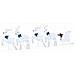 Renne LED 5 pcs Argento Tessuto - Foto miniatura 1