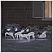 Renne LED 5 pcs Argento Tessuto - Foto miniatura 3