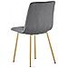Sedia in velluto TYRA - Grigio scuro con gambe dorate x 4 - Foto miniatura 6