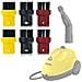 Set Di Accessori Per Pulizia Compatibile Con Kärcher Sc - 3 Panni In Microfibra + 6 Spazzole Rotonde | Alta Assorbenza E Versatilità - Foto miniatura 4