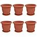 Vasi per Piante 6 pcs Rosso Mattone Ø 26 x 21.5 cm Plastica - Foto miniatura 1