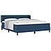 Letto a molle con materasso Blu 180 x 200 cm Tessuto - Foto miniatura 1
