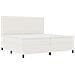Letto a molle Crema e Bianco 200 x 200 cm Tessuto in Cords - Foto miniatura 1