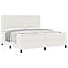 Letto a molle Crema e Bianco 200 x 200 cm Tessuto in Cords - Foto miniatura 3