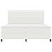 Letto a molle Crema e Bianco 200 x 200 cm Tessuto in Cords - Foto miniatura 7