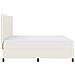 Letto a molle Crema e Bianco 200 x 200 cm Tessuto in Cords - Foto miniatura 8
