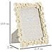 Cornice Portafoto Lotus In Resina Crema Con Fiori Di Loto 15x20 - Foto miniatura 6