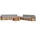 Set di divani da esterno 9 pcs Grigio Naturale e Chiaro - Foto miniatura 1
