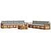 Set di divani da esterno 9 pcs Grigio Naturale e Chiaro - Foto miniatura 3