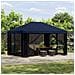 Gazebo 4 × 3 m Blu Poliestere e Acciaio 190 gsm - Foto miniatura 2