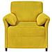 Divano 1 posto Giallo 88 x 83 x 95 cm Velluto - Foto miniatura 3