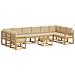 Set di divani da esterno con cuscino 11 pcs Bianco e Beige - Foto miniatura 1