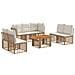 Set Divano da Giardino 8 pz Naturale e Bianco Crema polyrattan - Foto miniatura 1