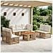 Set Divano da Giardino 8 pz Naturale e Bianco Crema polyrattan - Foto miniatura 5