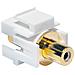 Connettore Rca Femmina / Femmina Per Inserimento In Pannelli Keystone Colore Bianco - Foto miniatura 4