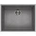 Lavello Quadra 130 Granitek Sottotop 76x44 cm 1 vasca Colore Grigio Cemento 48 - Foto miniatura 1