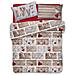 Copripiumino 100% Cotone Shabby Love 2 Piazze | Parure Letto Matrimoniale Rosso | Linea Pensieri Delicati