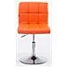Set 2 Sedie Lounge Design Palma V2 I Coppia Sedie Sgabello Girevoli E Imbottite In Similpelle Trapunta I Sgabelli Regolabili 41-55 CM Arancione - Foto miniatura 3