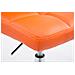 Set 2 Sedie Lounge Design Palma V2 I Coppia Sedie Sgabello Girevoli E Imbottite In Similpelle Trapunta I Sgabelli Regolabili 41-55 CM Arancione - Foto miniatura 2