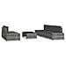 Set Divani Da Giardino 6 Pz In Polyrattan Grigio - Foto miniatura 2