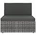 Set Divani Da Giardino 6 Pz In Polyrattan Grigio - Foto miniatura 5