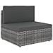 Set Divani Da Giardino 6 Pz In Polyrattan Grigio - Foto miniatura 6