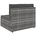 Set Divani Da Giardino 6 Pz In Polyrattan Grigio - Foto miniatura 8