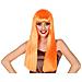 --39779 - Parrucca -39779 - Liscia Parrucca Lunga 60 Cm, Con Frange, Colore: Arancione (39779)  - Foto miniatura 1