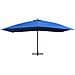 Ombrellone a Sbalzo con Palo in Legno 400x300 cm Blu - Foto miniatura 2