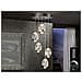 Sospensione A Soffitto A Goccia A Grappolo In Cristallo Con 5 Luci Integrate A Led - Foto miniatura 3