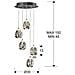 Sospensione A Soffitto A Goccia A Grappolo In Cristallo Con 5 Luci Integrate A Led - Foto miniatura 4