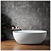 Vasca Da Bagno Free Standing Silja Artificial Stone Bianco Opaco Matt - Foto miniatura 3