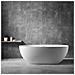 Vasca Da Bagno Free Standing Silja Artificial Stone Bianco Opaco Matt - Foto miniatura 2