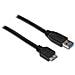 USB 3.0 A / USB 3.0 Micro B, 0.2m 0.2m USB A Micro-USB B Nero cavo USB - Foto miniatura 1