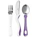 Eat like a pro! Set di posate per bambini Viola, Bianco Polipropilene (PP), Acciaio inox, Elastomero Termoplastico (TPE) - Foto miniatura 1