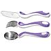 Eat like a pro! Set di posate per bambini Viola, Bianco Polipropilene (PP), Acciaio inox, Elastomero Termoplastico (TPE) - Foto miniatura 2