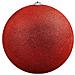 Palla Natale 25cm Poly Glitter Rossa Rosso - Foto miniatura 1