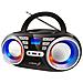 Cl-800 Lettore Cd Con Luci Da Discoteca A Led Argento Nero - Foto miniatura 1