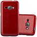 Custodia Compatibile Con Samsung Galaxy J1 2016 In Rosso - Coperchio Protettivo In Silicone Tpu Flessibile Con Design Spazzolato - Foto miniatura 1