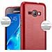 Custodia Compatibile Con Samsung Galaxy J1 2016 In Rosso - Coperchio Protettivo In Silicone Tpu Flessibile Con Design Spazzolato - Foto miniatura 6
