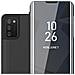 Custodia Compatibile Con Samsung Galaxy A02s Eu In Tormalina Nera - Clear View Specchio Coperchio Protettivo Con Funzione Di Supporto Protezione A 360 Gradi - Foto miniatura 1