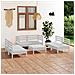 Set Divani Da Giardino 7 Pz Bianco In Legno Massello Di Pino - Foto miniatura 1