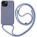 Cover Semirigida Per Iphone 14 Plus Cordino Nylon 80 Cm Viola Chiaro - Foto miniatura 1
