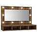 Mobile A Specchio Con Led Rovere Marrone 90x31,5x62 Cm - Foto miniatura 1
