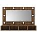 Mobile A Specchio Con Led Rovere Marrone 90x31,5x62 Cm - Foto miniatura 10