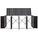 Copribidone Quadruplo Nero 274x80x117 Cm In Polyrattan - Foto miniatura 3