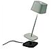 Lampada da Tavolo Ofelia Pro Dimmerabile in Alluminio Base di Ricarica a Contatto Protezione IP65 per Uso Interno /Esterno Colore Salvia - Foto miniatura 2