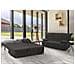 Divano Letto Alisee, Divano A 2 Posti, 100% Made In Italy, Sofà Soggiorno Con Apertura A Carrello, In Tessuto Imbottito, Con Cuscini Inclusi, Cm 125x90h85, Grigio - Foto miniatura 1