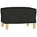 Divano A 3 Posti Con Poggiapiedi Nero 180 Cm In Tessuto - Foto miniatura 6